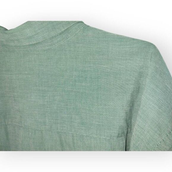 Izod Shirt Mens 2XL Green Button Collar Front Business Work Casual Preppy - Picture 7 of 10